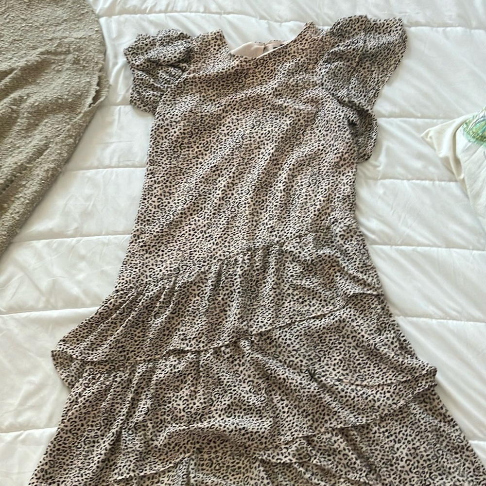 Asymmetrical leopard dress